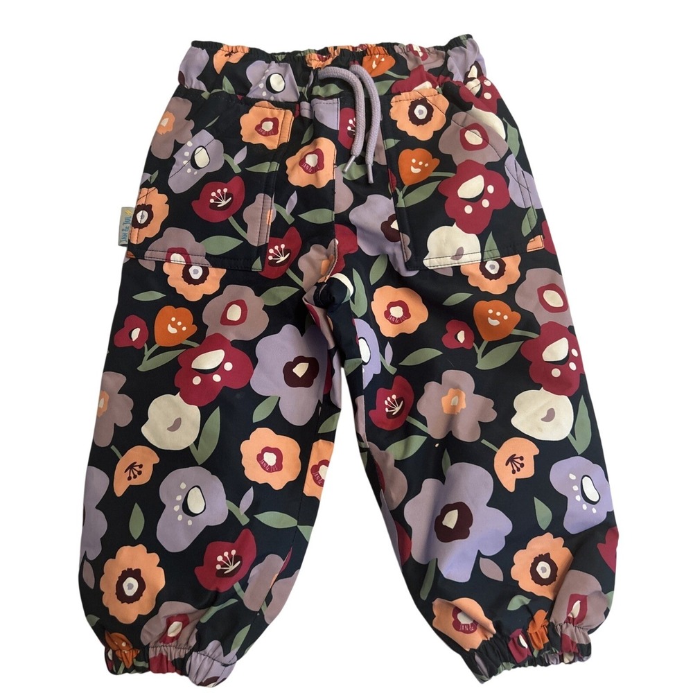 Jan & Jul Play Pants 1T Waterproof Girls Rain Pants Floral Outdoor Play